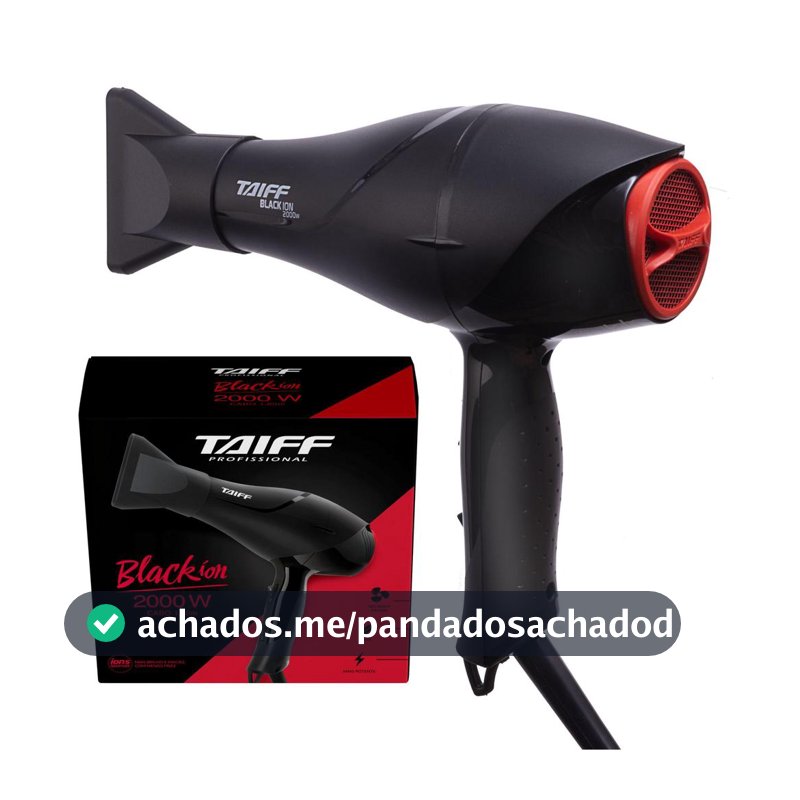 Secador De Cabelo Taiff Black Ion Profissional Original2000W