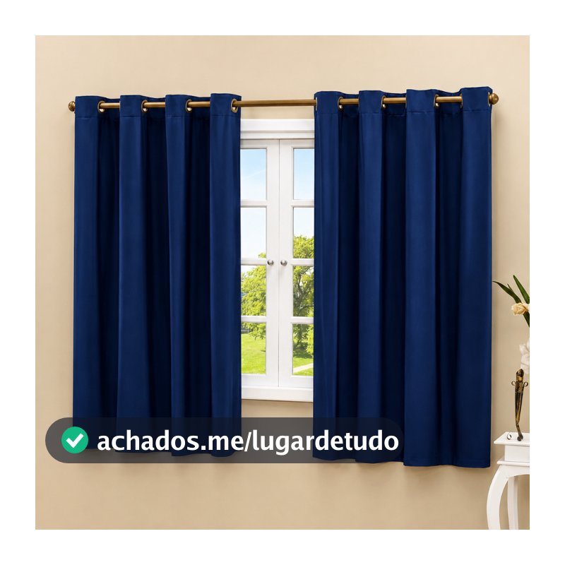 Cortina Blackout Corta Luz Blackout 2,20m X 1,30m Decoração Sala e Quarto Blecaute Várias Cores