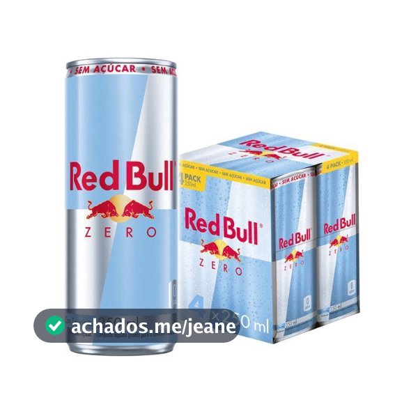 Pack 4 Latas Red Bull Energético Zero Sem Açúcar 250ml