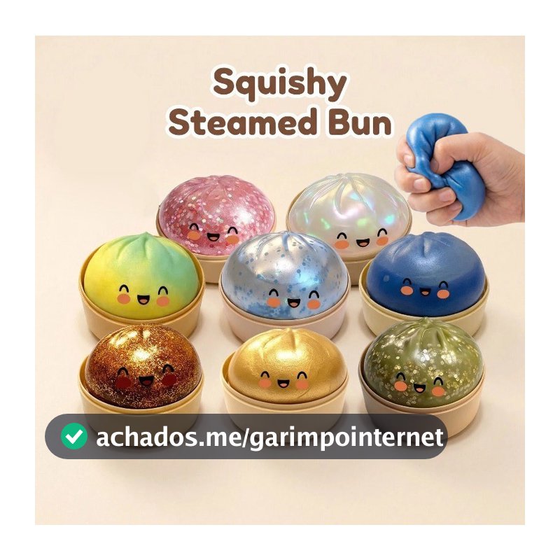 Bonito Simulação Pão Brinquedo Mole Macio Não-Pegajoso Cozido No Vapor Espremer Fidget Alívio Do Estresse De Descompress