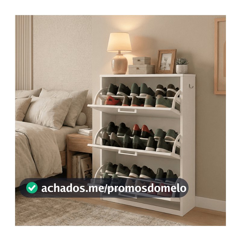 Sapateira Organizadora 3 Prateleiras para Sapatos Calçados até 20 Pares DIA DOS PAIS
