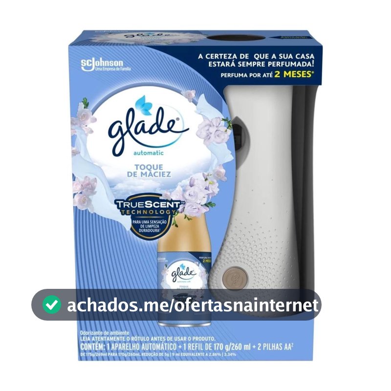 Odorizador De Ar Toque De Maciez Glade Aparelho+Refil 269Ml
