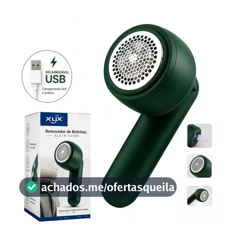 Papa Bolinhas Eletrico Tira Pelos de Roupas Removedor Aparador Sem Fio Recarregável