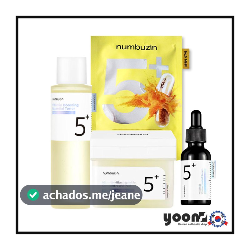 [numbuzin] No. 5 Ampola Traço Glutatione C 30ml / Pad 70 Folhas / Pacote de Películas 5 Folhas / Toner 200ml_From Korea