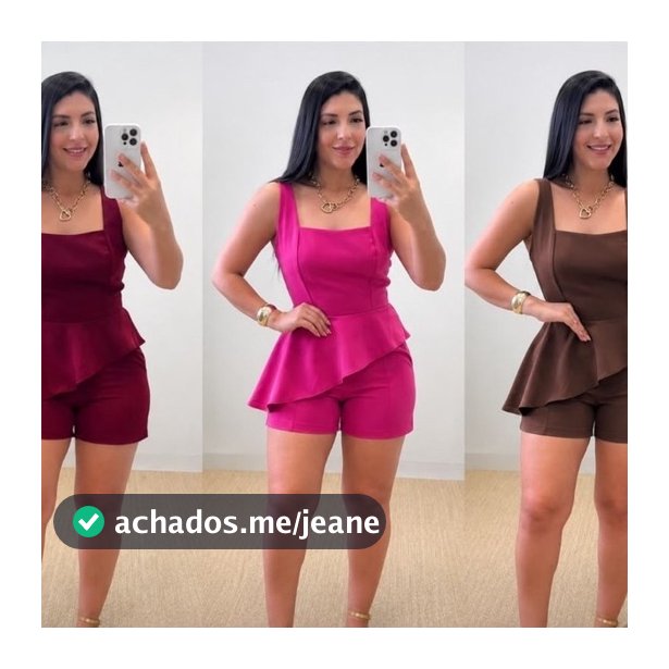 Conjunto Alfaiataria Casual Short + Blusa Peplum  Um Conjunto  Super Sofisticado Podendo Ser usado em várias ocasiões