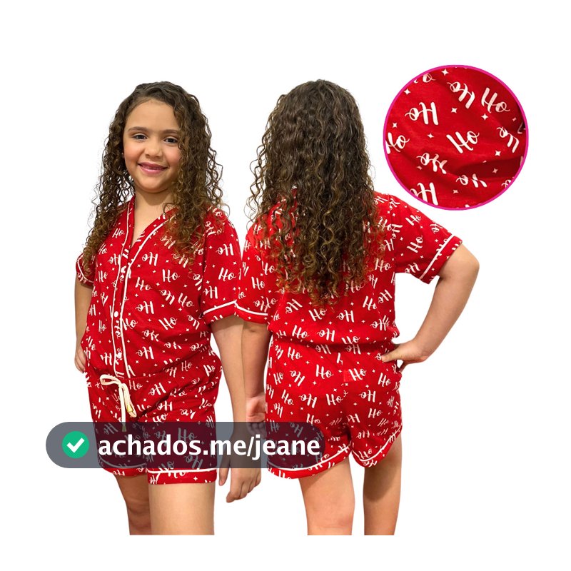 Pijama Infantil de Natal Pijama Natalino Baby Doll Natalino