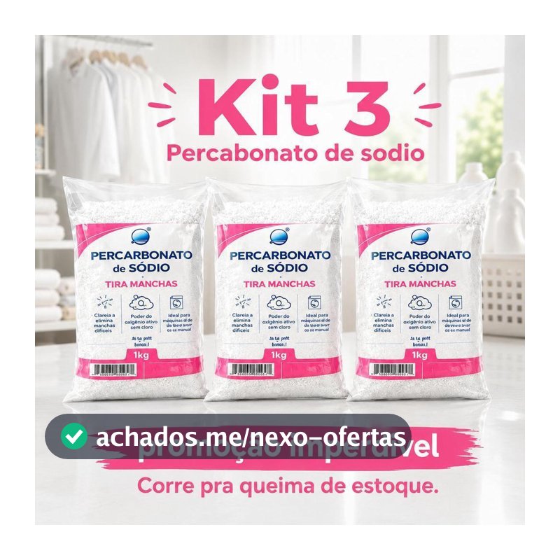 Percarbonato de Sódio 3kg – Tira Manchas com Oxigênio Ativo para Roupas para revenda Preço incomparável para revenda