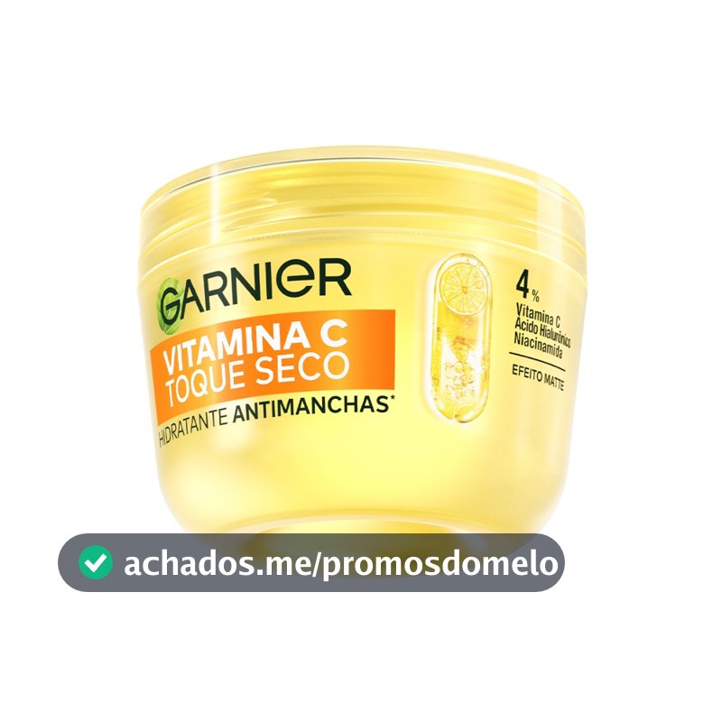 Gel Creme Hidratante Facial Antimanchas Toque Seco Vitamina C, Controla a Oleosidade e Uniformiza a Pele, Garnier, 85g