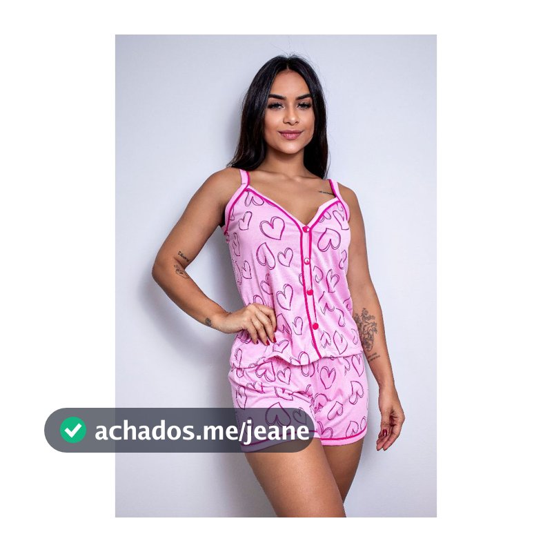 Pijama Alça Americano Feminino Adulto Short e Regata Com Botões sem Manga Verão Calor Amamentação