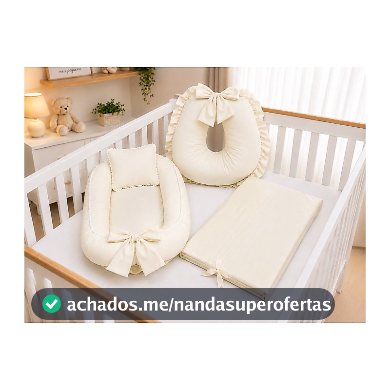Kit Ninho Redutor Bebê com Almofada Amamentação e Trocador Impermeável
