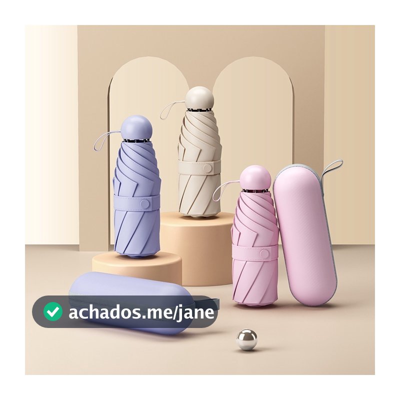 Guarda Chuva de sol Caso Óculos Da Cápsula ultra light mini Sombrinha Bolso