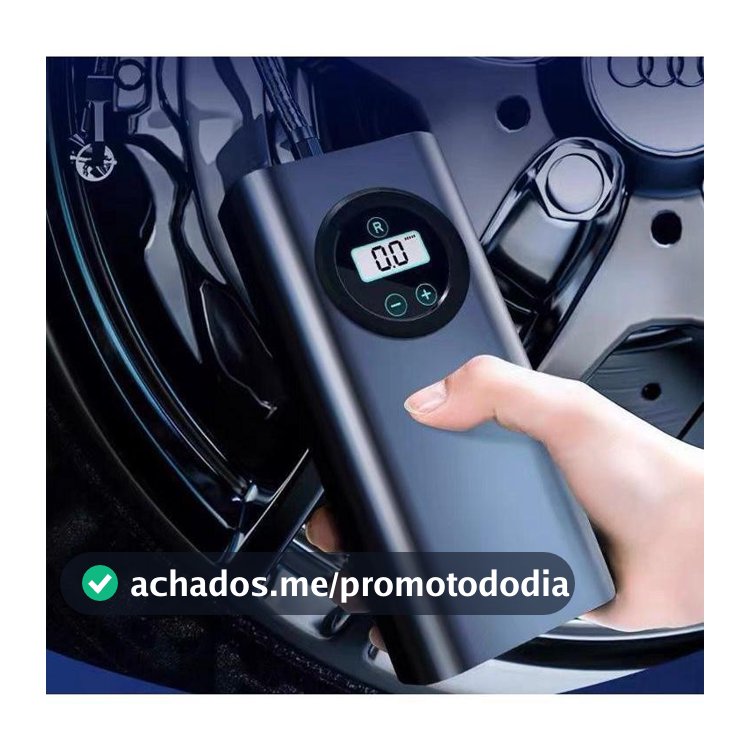V060 - Compressor Detector de Ar Portatil Recarregavél Com Fio Sem Fio Digital USB Calibrador Pneu de Carro Automóvel