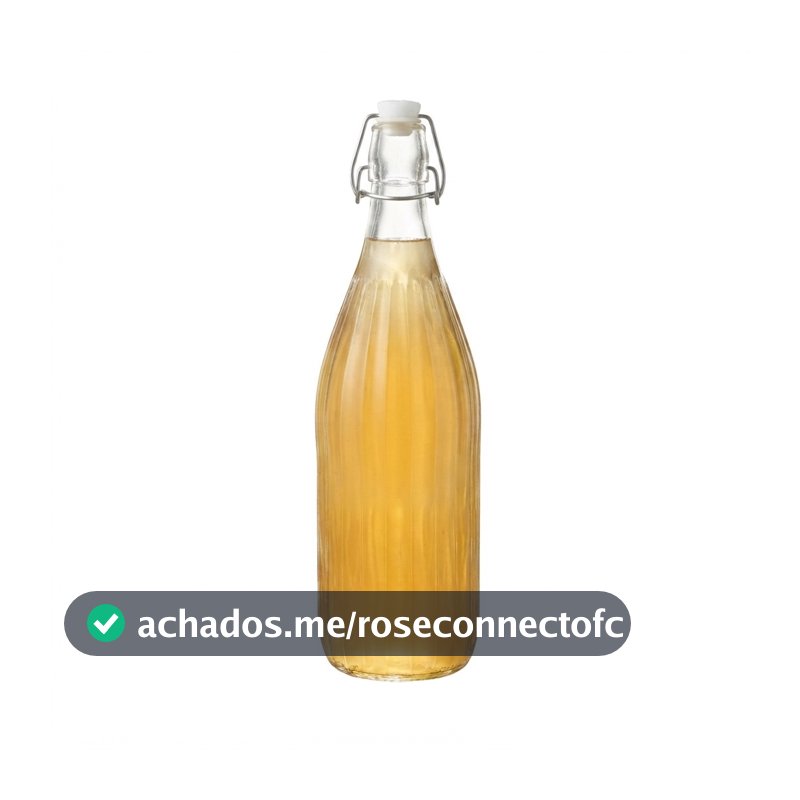 Garrafa Hermética Lyor Aura 1 Litro Vidro com Tampa Jarra para Água Suco Chá Leite Geladeira Mesa Posta Presente Cozinha