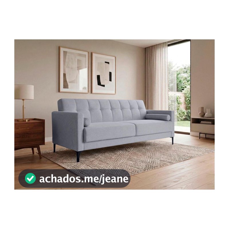 Sofá Living Fixo 2,00m Chicago Linho Soft - NETSOFAS