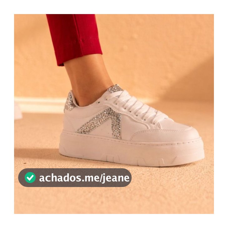 Tênis Feminino Branco com Brilho Plataforma Sola Costurada Macio Confortável Festa