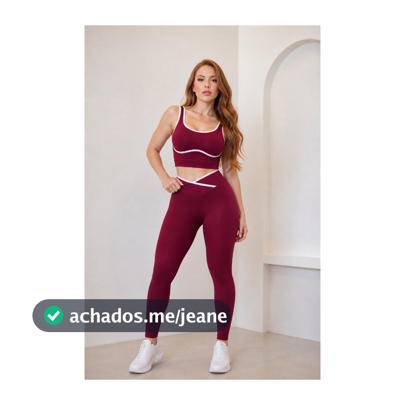 Conjunto Gringo Fitness Feminino Calça e Top Cintura Alta