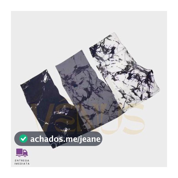 Kit 3 shorts fitness Tie Dye Cintura Alta Academia Marmorizado Feminino