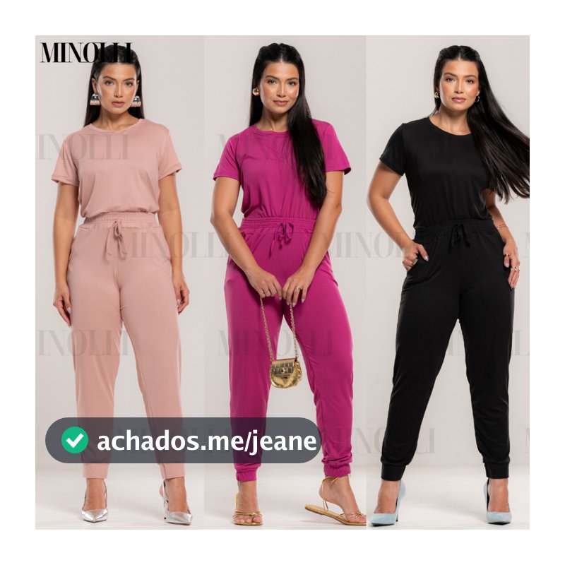 Conjunto Feminino em Malha Suede Light Calça Jogger Blusa Feminina Tshirt Confortável Fardamento