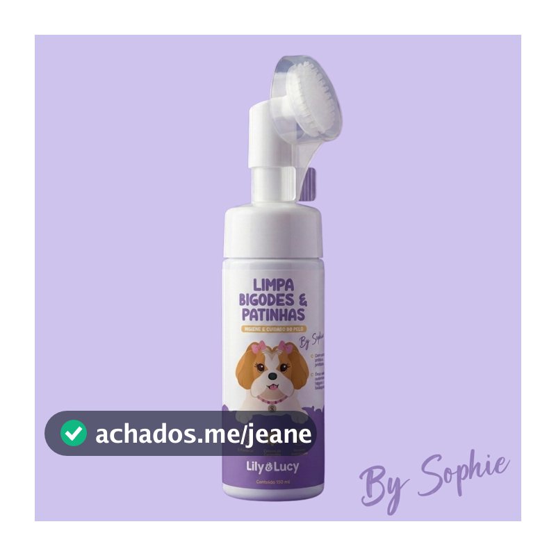 Limpa Bigodes e Patinhas by Sophie para Cães e Gatos Sem Enxágue 150ml Lily & Lucy by Wesen Green