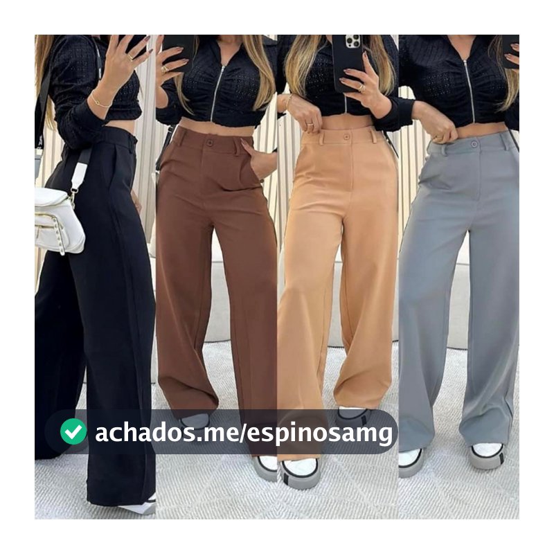 Calça Pantalona Alfaiataria Premium Com Bolso PROMOÇÃO