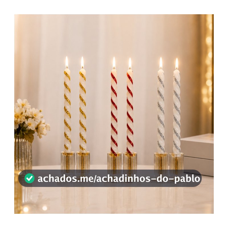 Vela decoração glitter enfeite mesa de natal decoração festas pedido de namoro romântico