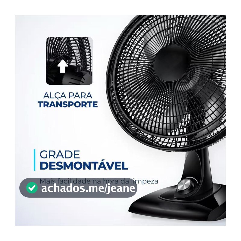 Ventilador de Mesa 30cm Mondial VSP-30 Super Power 6 Pás 3 Velocidades