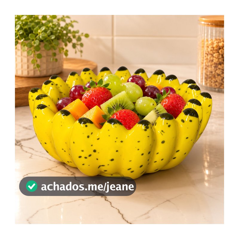 Tigela Bowl Banana Feito em Cerâmica Para Frutas Sobremesas