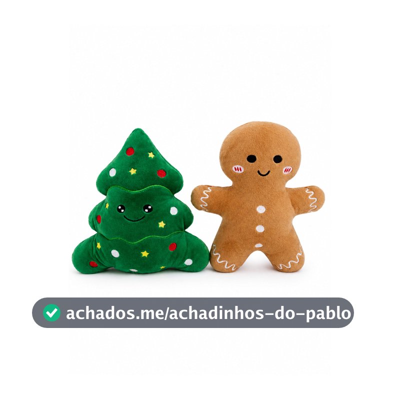 Kit Pelúcia Natal Árvore de Natal + Biscoito Almofada Natalina Fofa Decoração e Presente