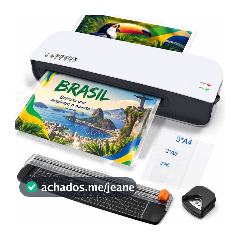 Plastificadora Laminadora A4 Com 9 Bolsas De Laminação Abs Anti-travamento Fria/quente Laminadora Velocidade 280 Mm/min