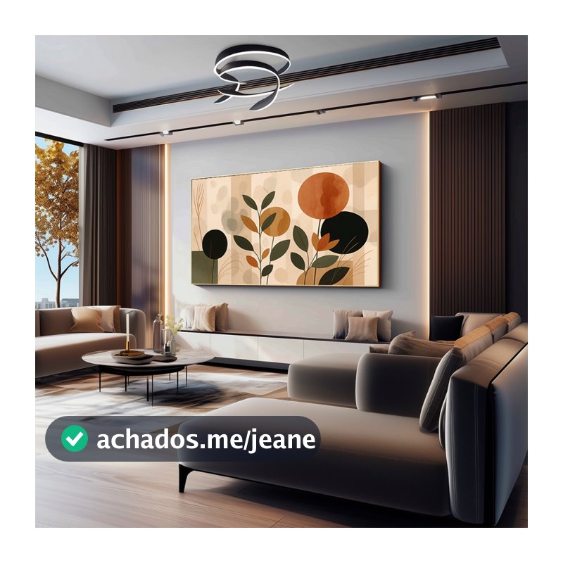 Quadro Decorativo Para Sala Com Moldura Folhagem