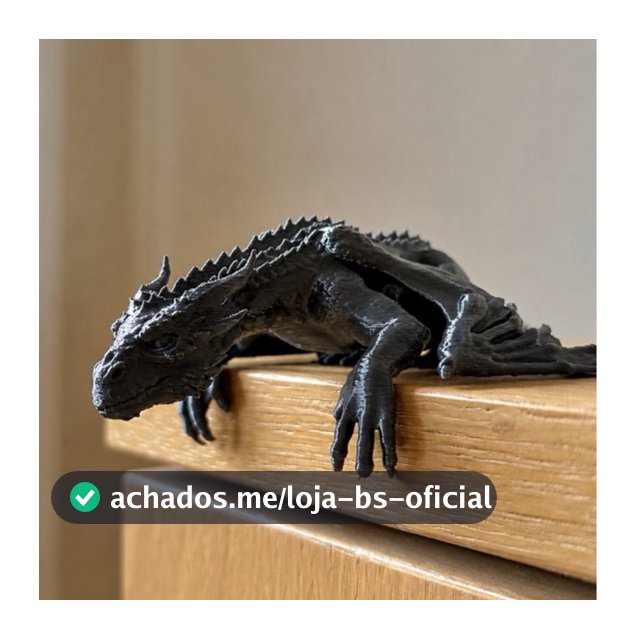 Dragão de Beira Decorativo Gamer Geek para Mesa e Prateleira