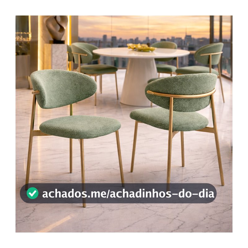 Cadeira Elegante Moderna Orgânica em Linho Premium Luxo Confortável Resistente Sala de Jantar Cozinha