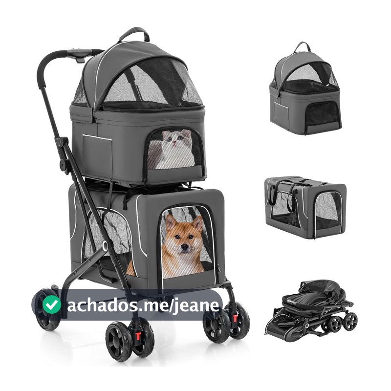 Carrinho Passeio Pet Cães Gatos Grande Porte Até 30kg Pc204