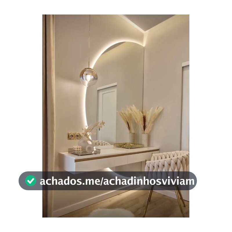 Espelho Orgânico Luz Led Meia Lua de Vidro Lapidado Espelho Para Banheiro Espelho Para Quarto Espelho Para Sala