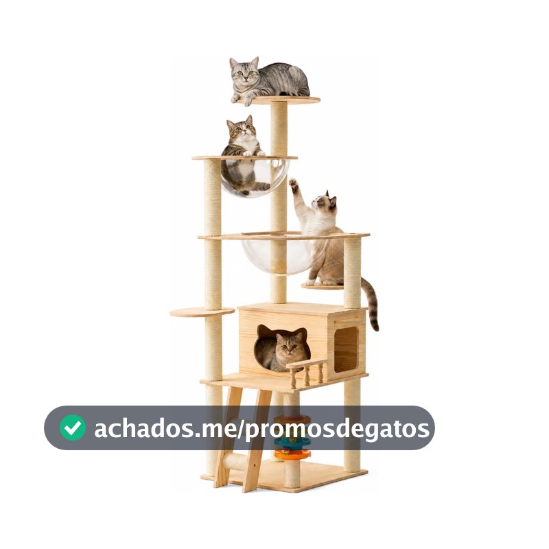 Arranhador Cama Gato Playground Casa Pet Escalador Vertical