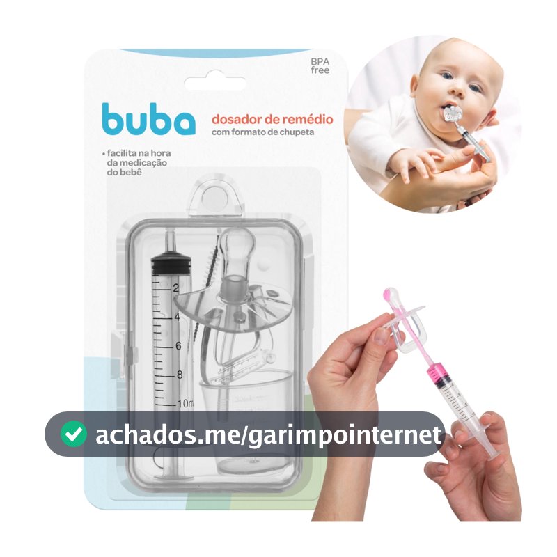 Seringa de Medicamento Com Chupeta na Ponta Silicone Remédio Bebê Buba