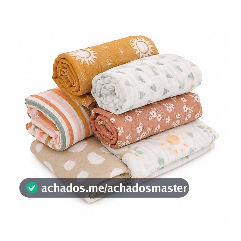 Cueiro Para Bebê Fralda Algodão Confortável Estampado Flanelado Ideal Para Enxoval Maternidade Berço
