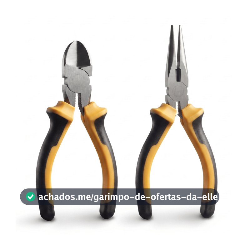 Kit Alicate Corte + Alicate de bico  Profissional Com Cabo Emborrachado