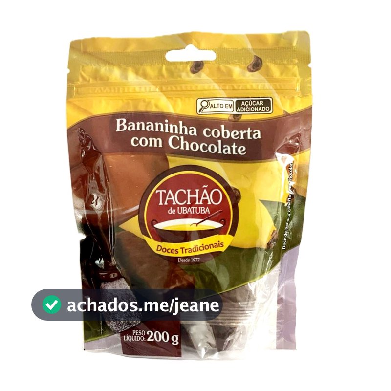 Bananinha com Chocolate TACHÃO DE UBATUBA 200g