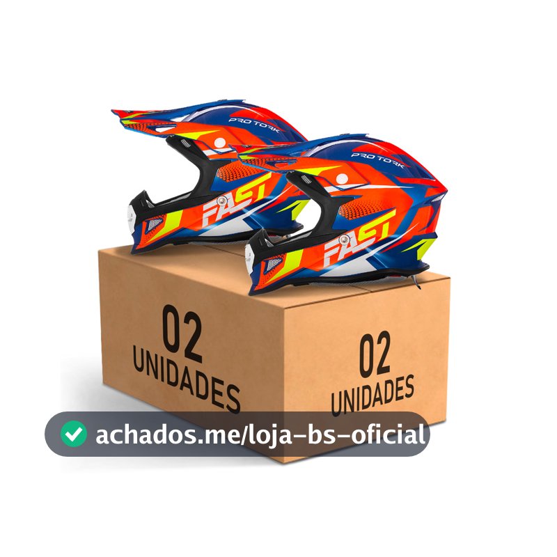 Kit Capacete Off Road Pro Tork Fast Tech Fantasy Trilha