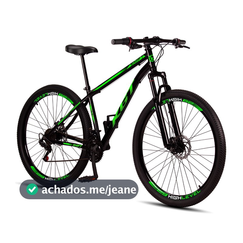 Bicicleta Aro 29 KGT Shift Aço Carbono Freios a Disco 21 Marchas Suspensão Diant