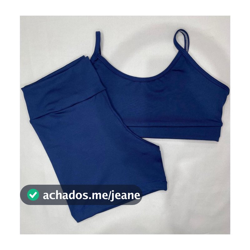 Conjunto Short e Top Fitness feminino Academia Cintura Alta