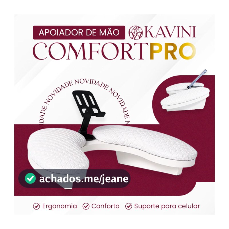 Apoio Apoiador Suporte de Mão Braço Comfort Pro Manicure Profissional Ergonômico Nail Design Unhas Gel Mesa U tipo C