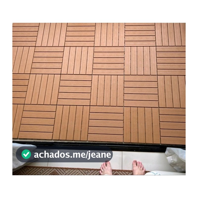 KIT 05 DECK MODULAR PLÁSTICO 30X30CM PARA JARDIM VARANDA CANIL BANHEIRO