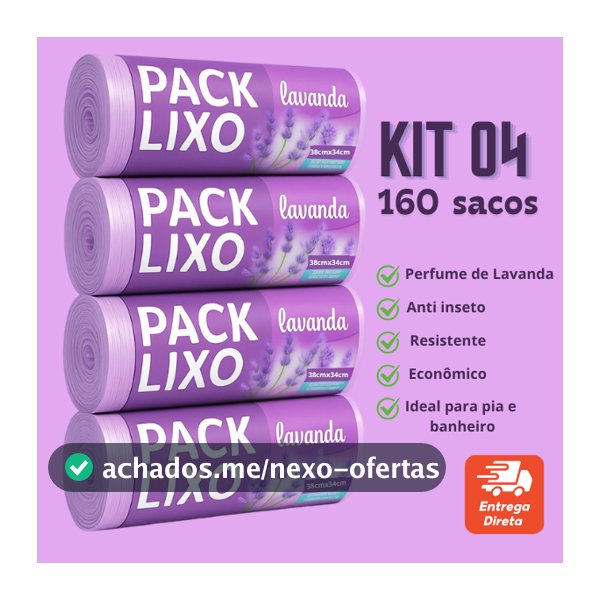 Saco de Lixo Cheiroso Lavanda 10L Saco de lixo Perfumado Neutraliza Odor Pia Banheiro Perfume Suave