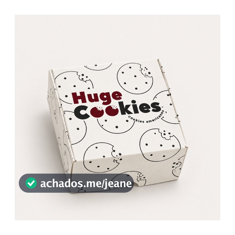 Caixa com logo - 8,5x8,5x4 cm - Embalagem - Caixa Para Doce - Caixa Personalizada