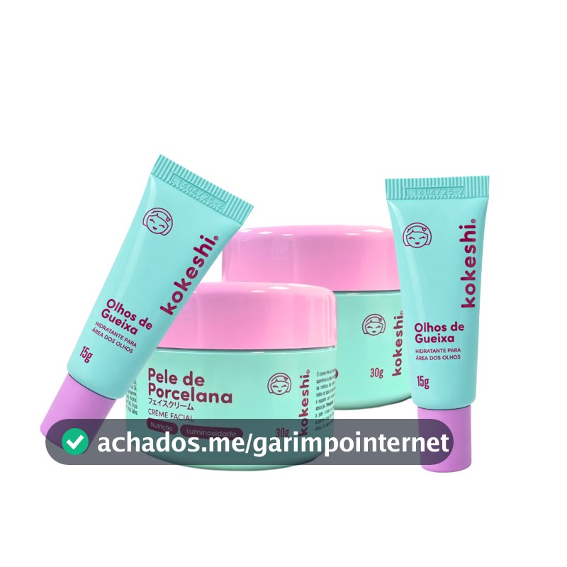 Super Kit Renovadores Faciais Kokeshi Hidratação Renovação 2 Cremes e Olhos de Gueixa