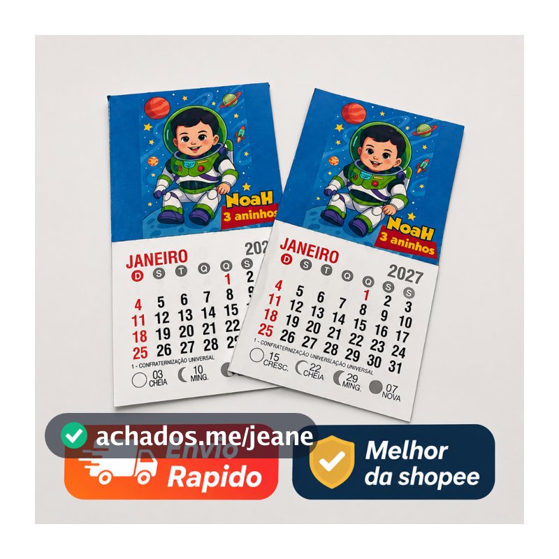 20-100 Calendário 2027- Personalizados com  Imã -  FAZEMOS QUALQUER TEMA - Lembrancinha personalizadas ENVIO IMEDIATO