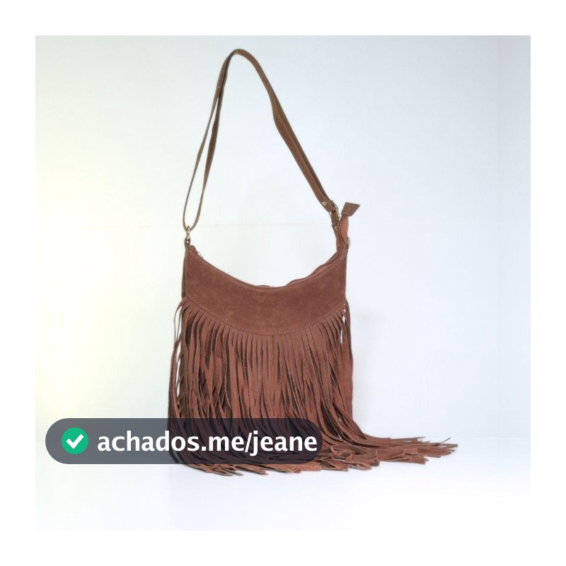 Bolsa de Camurça com Franja Estilo Boho