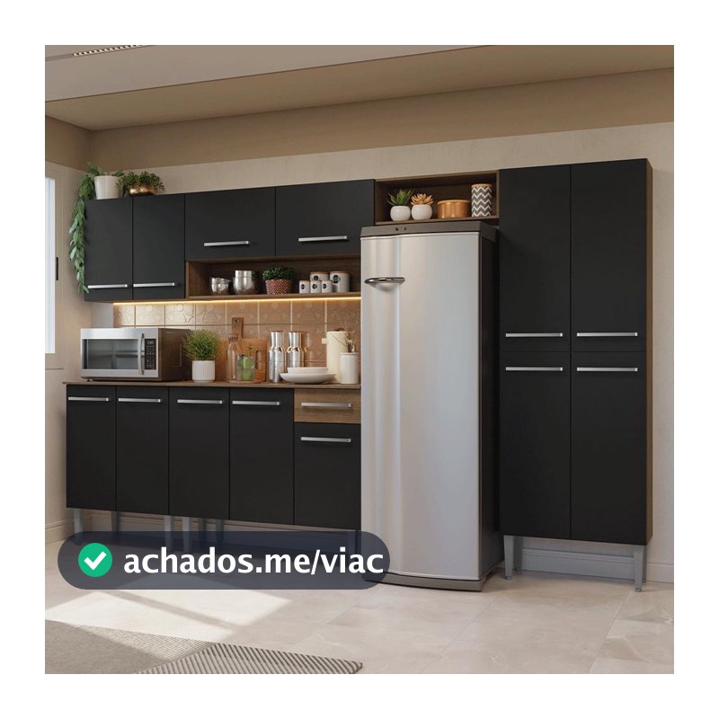 Armário de Cozinha Completa 293cm Emilly Madesa 011